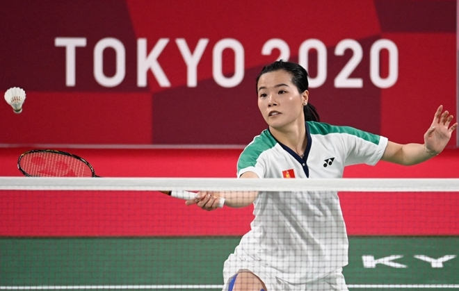 Cùng đi với Nguyễn Tiến Minh, Vũ Thị Trang còn có tay vợt Nguyễn Thùy Linh, tay vợt từng giành suất chính thức dự Olympic Tokyo 2020. (Nguồn ảnh: cand.com.vn)